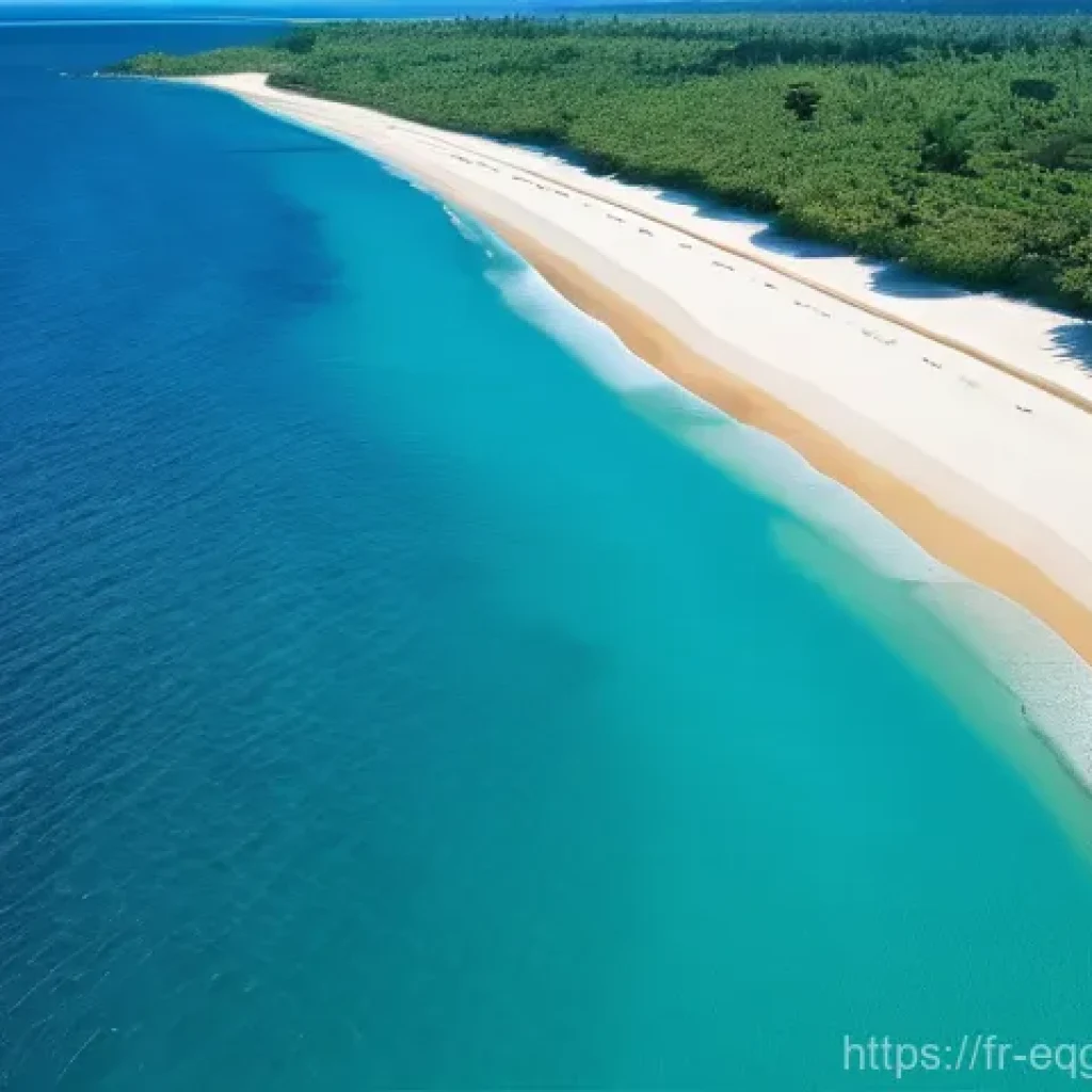 적도 기니의 해변과 추천 여행 코스 - **Prompt 1: Serene Coastal Paradise of Arena Blanca**
    "An aerial, slightly elevated view capturi...
