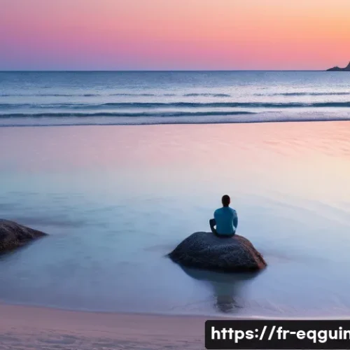 적도 기니에서 가장 아름다운 일몰 명소 - A serene isolated beach on Corisco island at sunset, featuring pristine white sand contrasting with ...
